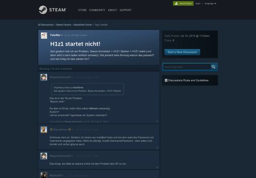 
                            11. H1z1 startet nicht! :: Deutsches Forum - Steam Community