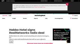 
                            12. Habbo Hotel signs RealNetworks radio deal – Marketing Week
