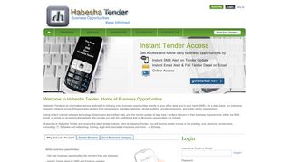 
                            2. Habesha Tender Online Ethiopian Tenders Information Access