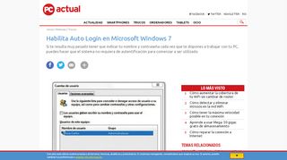
                            9. Habilita Auto Login en Microsoft Windows 7 - PC Actual