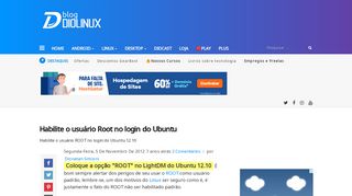 
                            5. Habilite o usuário Root no login do Ubuntu - Diolinux - O modo Linux ...