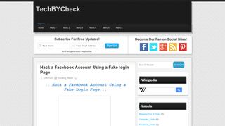 
                            7. Hack a Facebook Account Using a Fake login Page ~ TechBYCheck
