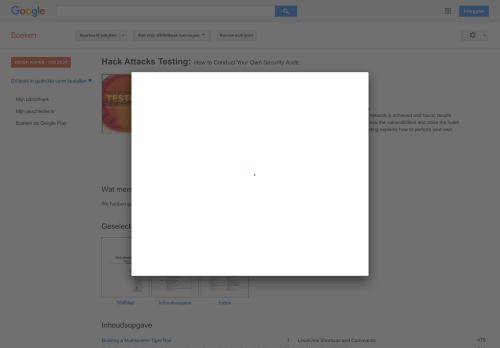 
                            11. Hack Attacks Testing: How to Conduct Your Own Security Audit - Resultaten voor Zoeken naar boeken met Google
