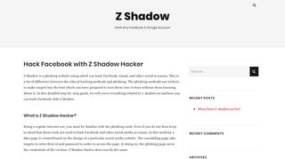
                            13. Hack Facebook with Z Shadow Hacker - Z Shadow