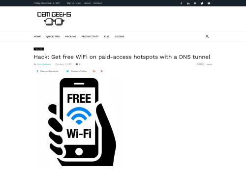 
                            8. Hack: Get free WiFi on paid-access hotspots with a DNS tunnel ...