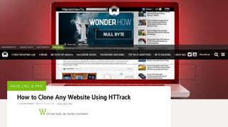 
                            6. Hack Like a Pro: How to Clone Any Website Using HTTrack « Null ...