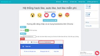 
                            3. Hack like, hack sub, auto bot like facebook miễn phí mới nhất 2018