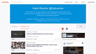 
                            10. Hack Reactor @Galvanize Events | Eventbrite