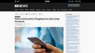 
                            7. Hack reveals perils of logging in to sites using Facebook - ABC ...