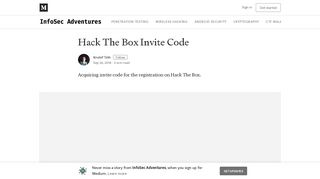 
                            3. Hack The Box Invite Code – InfoSec Adventures – Medium