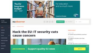 
                            6. Hack the EU: IT security cuts cause concern - EUobserver