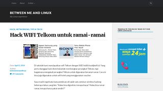 
                            11. Hack WIFI Telkom untuk ramai-ramai | Between me and linux