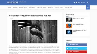 
                            4. Hack wireless router Admin Password with Kali - HUSHYTRICKS
