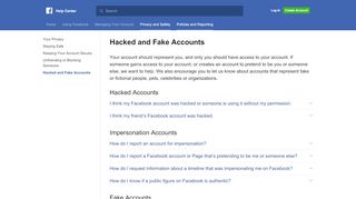 
                            4. Hacked Accounts | Facebook Help Center | Facebook