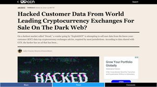 
                            11. Hacked BitcoinTalk.org User Data Goes Up For Sale On Dark Web