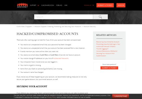 
                            4. Hacked/Compromised Accounts – Guild Wars 2 Support
