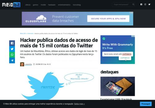 
                            6. Hacker publica dados de acesso de mais de 15 mil contas do Twitter ...