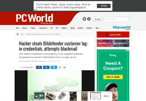 
                            13. Hacker steals Bitdefender customer log-in ... - PC World Australia