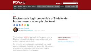 
                            11. Hacker steals login credentials of Bitdefender business users ...
