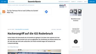 
                            8. Hackerangriff auf die IGS Roderbruch - HAZ