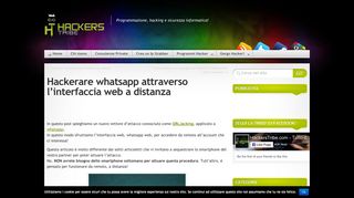 
                            1. Hackerare whatsapp attraverso l'interfaccia web a distanza! | Hackers ...