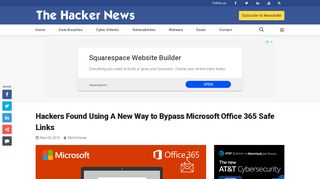 
                            2. Hackers Found Using A New Way to Bypass Microsoft Office 365 Safe ...