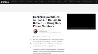 
                            12. Hackers Have Stolen Millions Of Dollars In Bitcoin -- Using Only ...