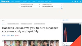 
                            6. Hacker's List allows you to hire a hacker anonymously and quickly