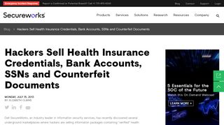
                            8. Hackers Sell Health Insurance Credentials, Bank Accounts, SSNs ...
