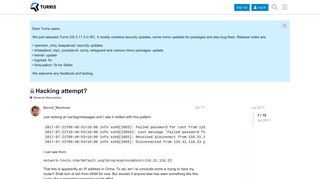 
                            11. Hacking attempt? - General discussion - Turris forum