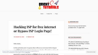 
                            5. Hacking ISP for free internet or Bypass ISP Login Page! – Bright ...