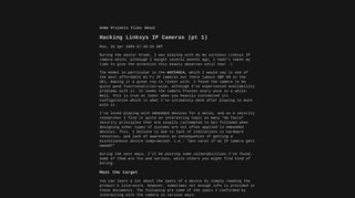 
                            9. Hacking Linksys IP Cameras (pt 1) - GnuCitizen