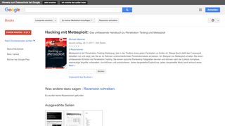 
                            12. Hacking mit Metasploit: Das umfassende Handbuch zu Penetration ...