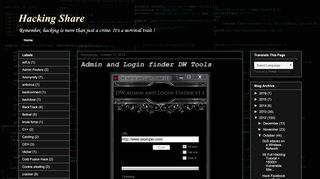 
                            9. Hacking Share: Admin and Login finder DW Tools