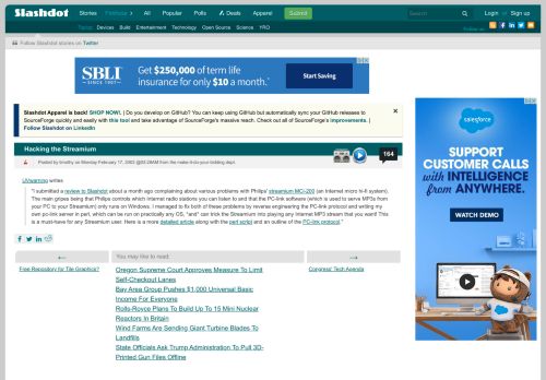 
                            4. Hacking the Streamium - Slashdot
