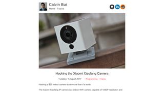 
                            4. Hacking the Xiaomi Xiaofang Camera | Calvin Bui