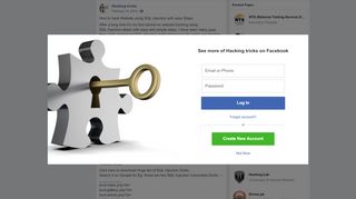 
                            12. Hacking tricks - How to hack Website using SQL Injection... | Facebook