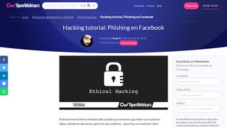 
                            2. Hacking tutorial: Phishing en Facebook | OpenWebinars