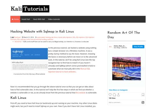 
                            10. Hacking Website with Sqlmap in Kali Linux - Kali Linux Hacking Tutorials