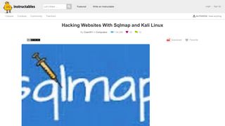 
                            3. Hacking Websites With Sqlmap and Kali Linux: 4 Steps