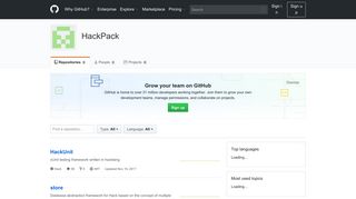 
                            7. HackPack · GitHub