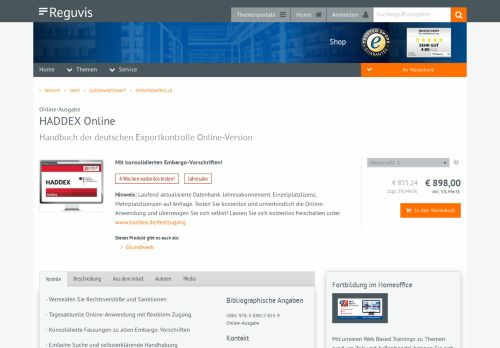 
                            2. HADDEX Online | Bundesanzeiger Shop
