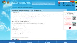 
                            2. Hadiah IPT - Portal Kerajaan Negeri Selangor Darul Ehsan