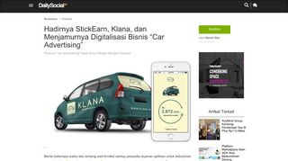 
                            12. Hadirnya StickEarn, Klana, dan Menjamurnya Digitalisasi Bisnis “Car ...