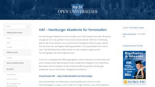 
                            8. HAF – Hamburger Akademie für Fernstudien | Fernuniversitäten