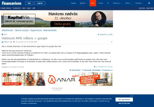 
                            6. Hafslund AMS målere + google - Hegnar-forumet