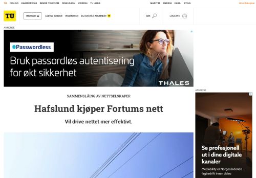 
                            9. Hafslund kjøper Fortums nett - Tu.no