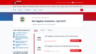 
                            10. hagebau.de Gutscheine: 3% Rabatt - Februar 2019 - Focus