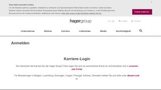 
                            2. Hager Group - Login