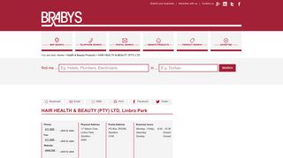 
                            6. HAIR HEALTH & BEAUTY (PTY) LTD, Linbro Park, Sandton ... - Brabys